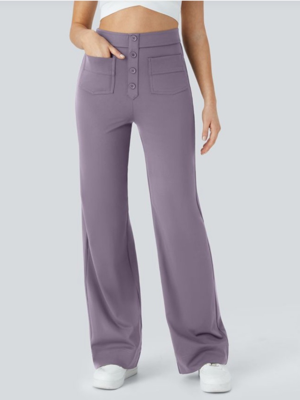 Halara DayStretch High Waisted Pockets Straight Leg Casual Pants